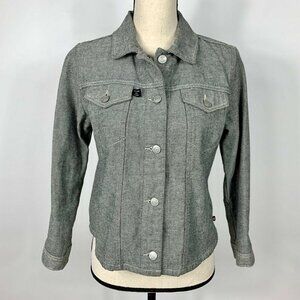 Polo Jean Co Jean Jacket Gray 5 Button Girl's Medium